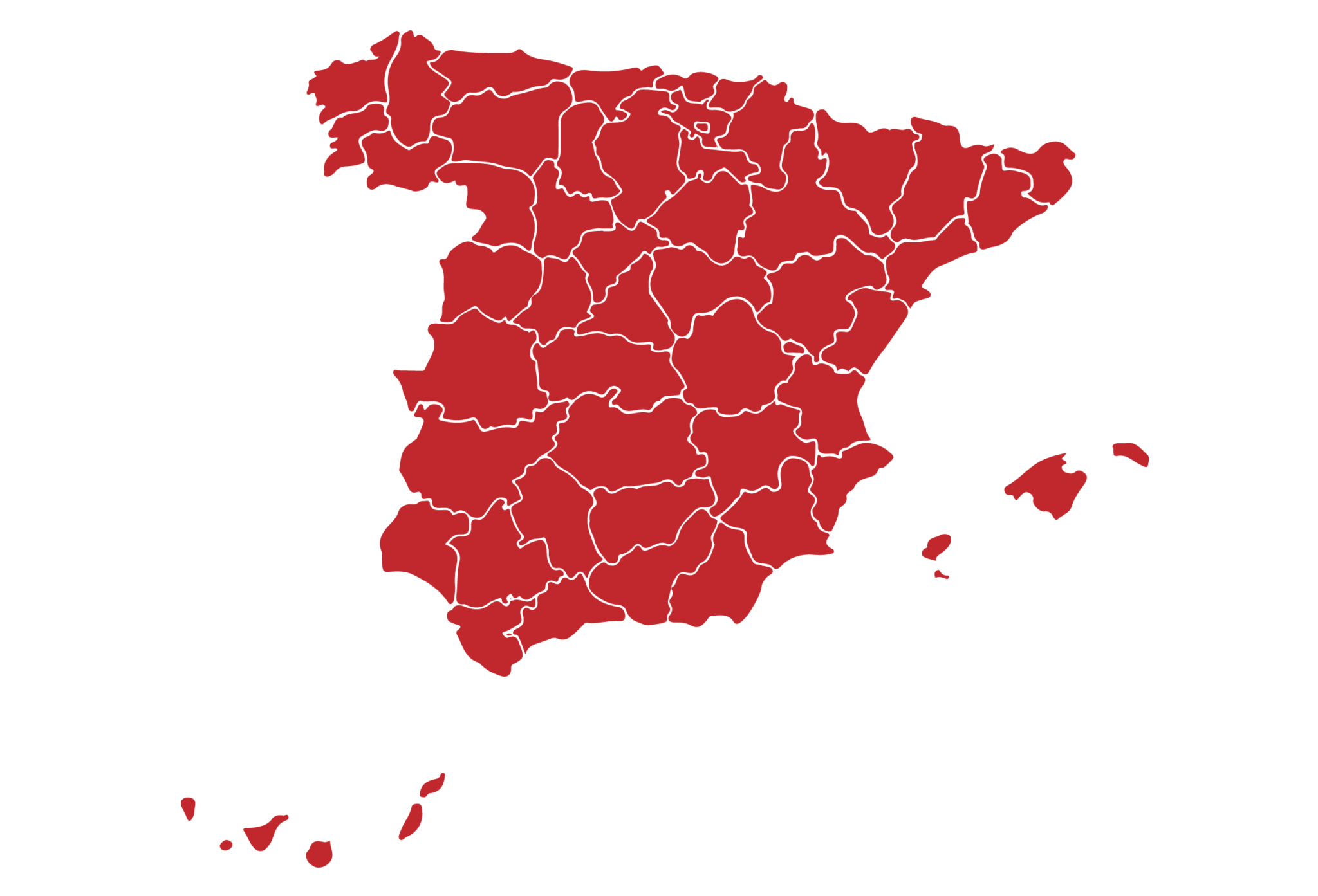 Mapa de provincias donde realizamos acciones de Agencia de SEO en España - Kanito Marketing Group